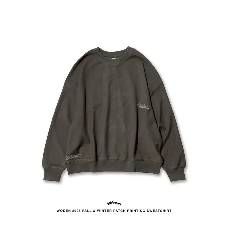 WODEN 2025 Fall & Winter 004 Patchwork Printing Sweatshirt