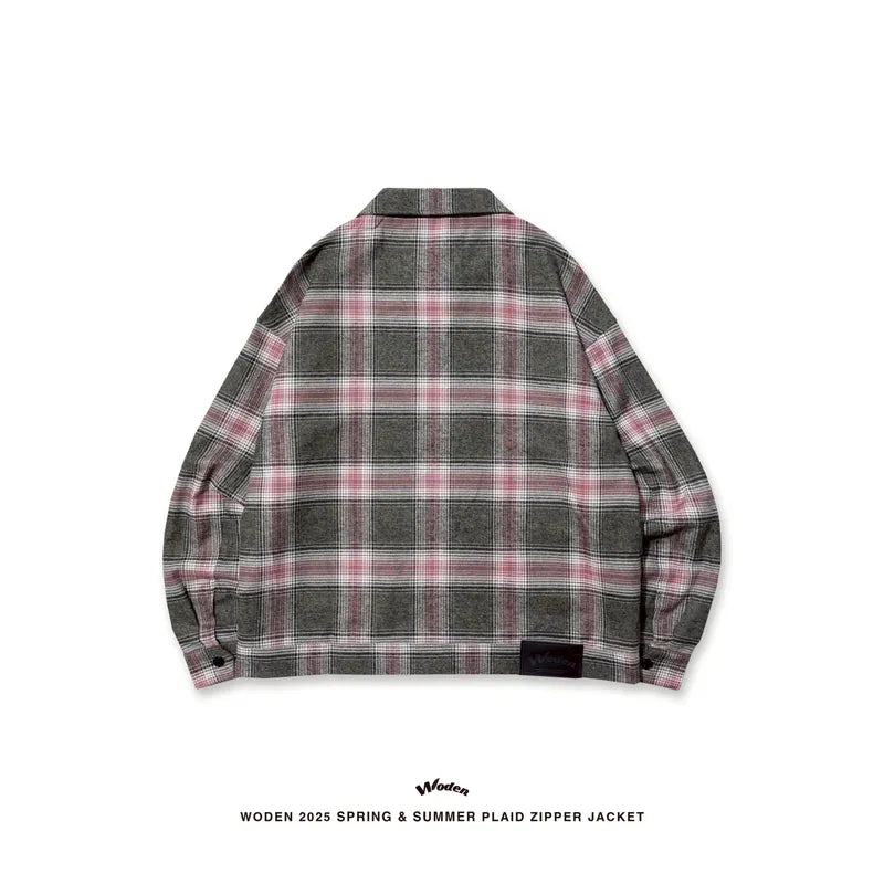 WODEN 2025 Fall & Winter 001 Plaid Zipper Jacket