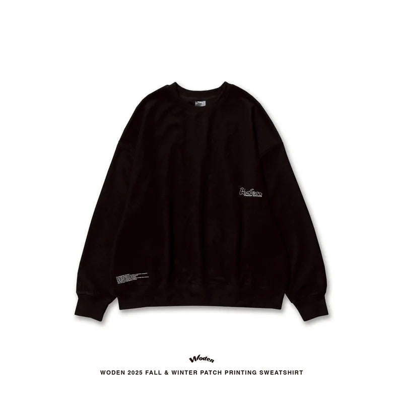 WODEN 2025 Fall & Winter 004 Patchwork Printing Sweatshirt