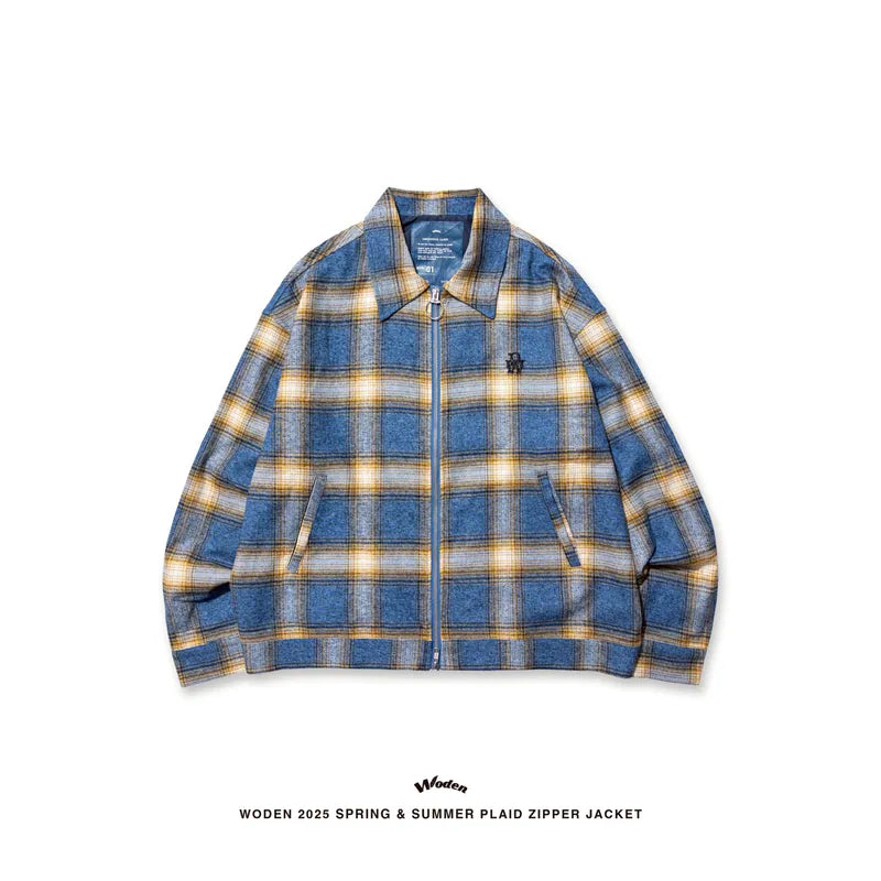 WODEN 2025 Fall & Winter 001 Plaid Zipper Jacket
