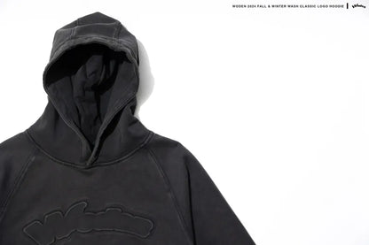 WODEN 2024 Fall & Winter 046 Wash Classic LOGO Hoodie