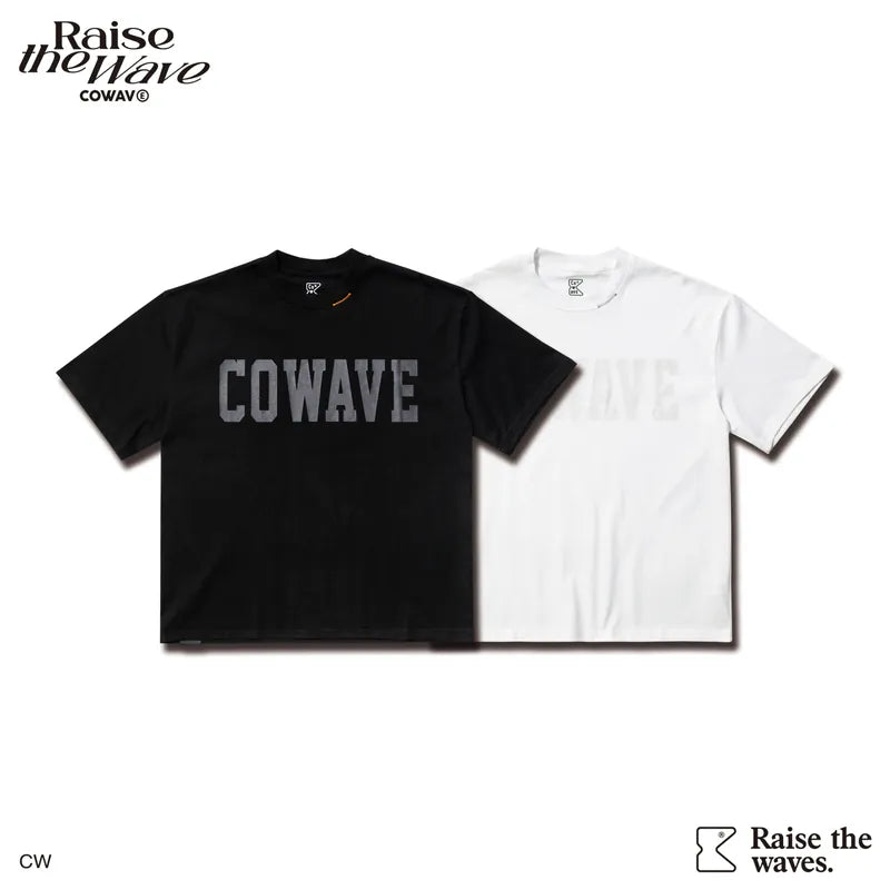 Cowave 2024 Spring & Summer Same Color Print Tee