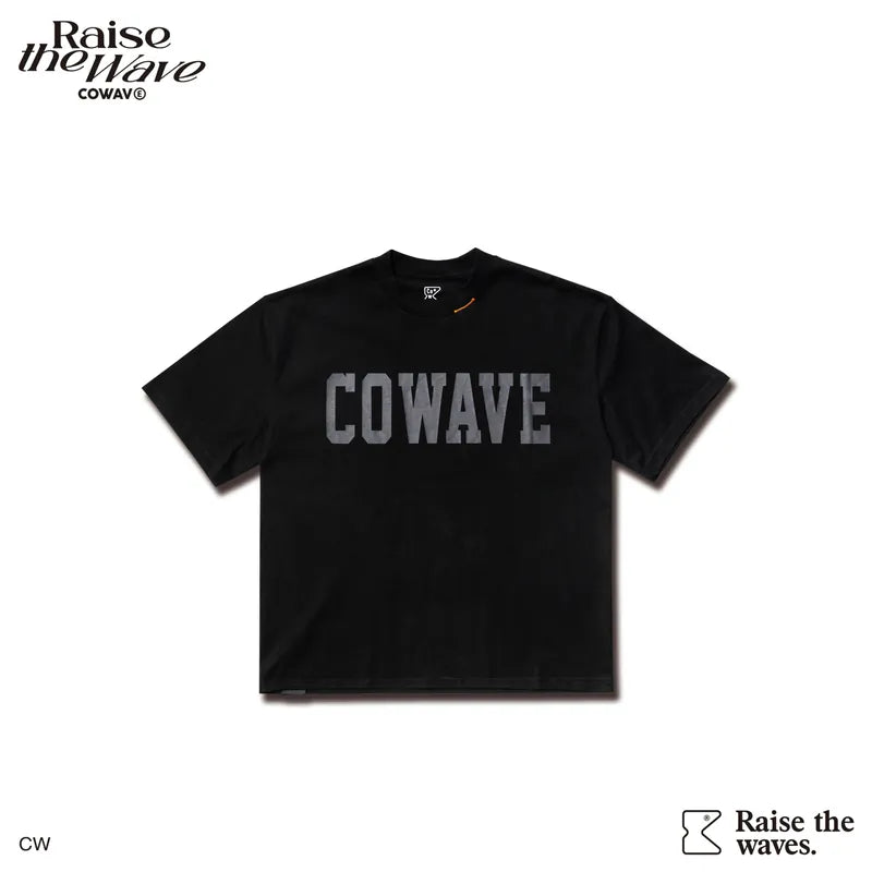 Cowave 2024 Spring & Summer Same Color Print Tee