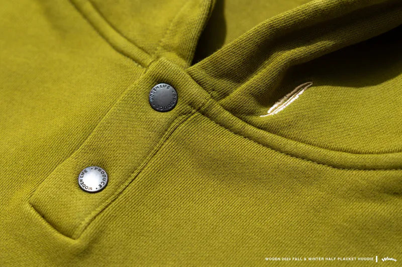 WODEN 2024 Fall & Winter 025 Half Placket Hoodie