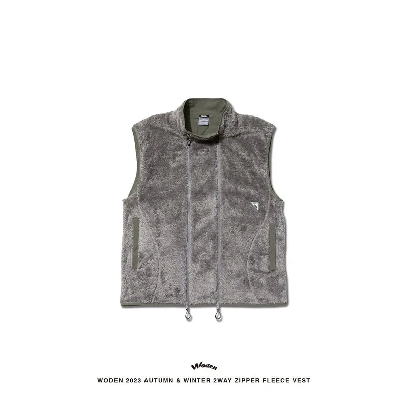 WODEN 2023 Autumn & Winter 2Way Zipper fleece Vest