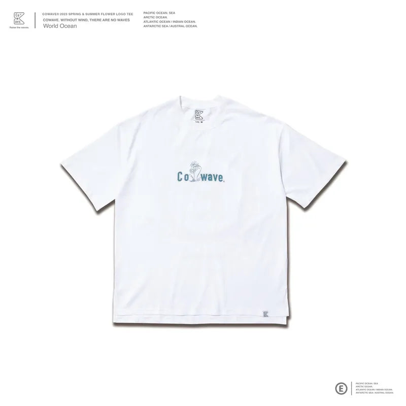 Cowave 2023 Spring & Summer Flower LOGO Tee 白