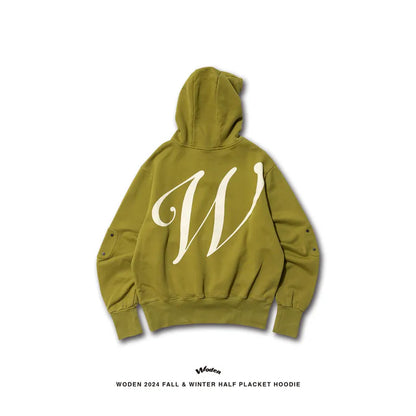 WODEN 2024 Fall & Winter 025 Half Placket Hoodie