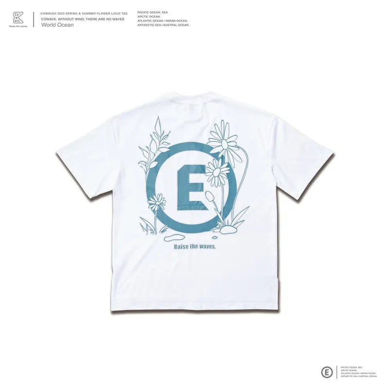 Cowave 2023 Spring & Summer Flower LOGO Tee 白