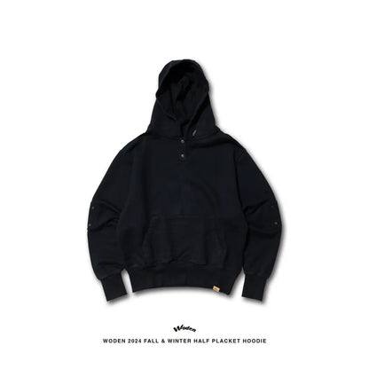 WODEN 2024 Fall & Winter 025 Half Placket Hoodie