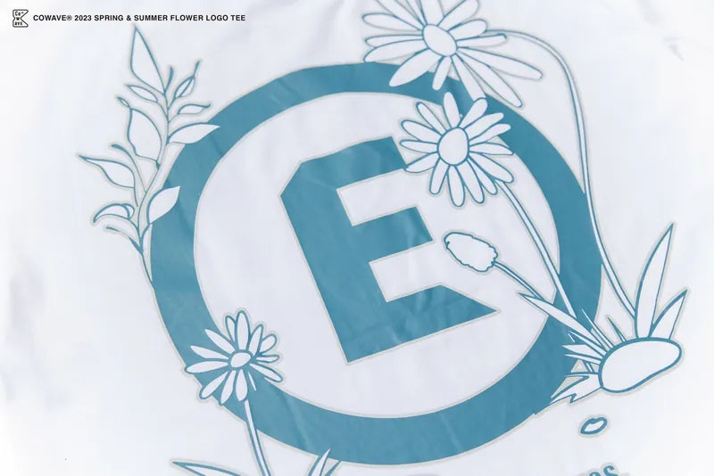 Cowave 2023 Spring & Summer Flower LOGO Tee 白