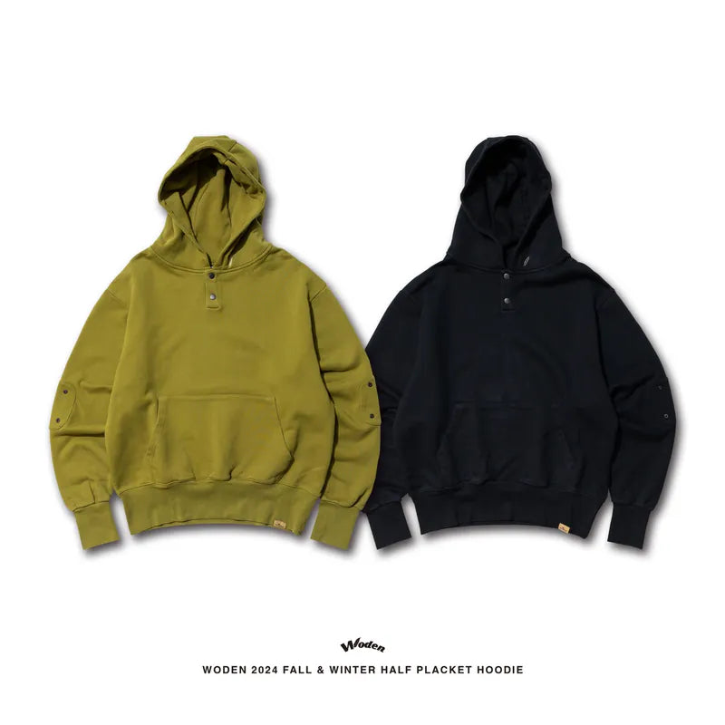 WODEN 2024 Fall & Winter 025 Half Placket Hoodie