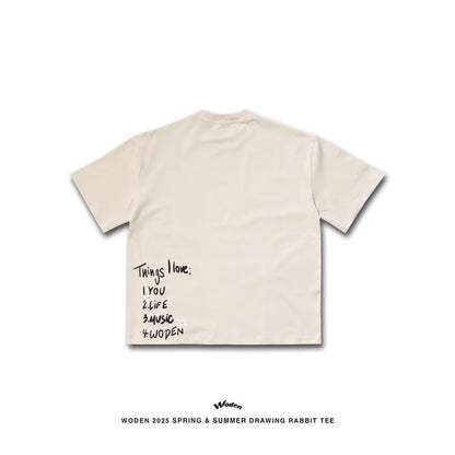 WODEN 2025 Spring & Summer 028 Drawing Rabbit Tee