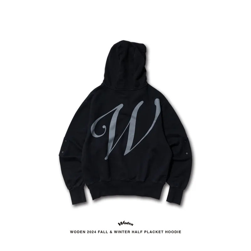 WODEN 2024 Fall & Winter 025 Half Placket Hoodie