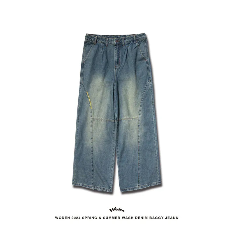 WODEN 2024 Spring & Summer Wash Denim Baggy Jeans