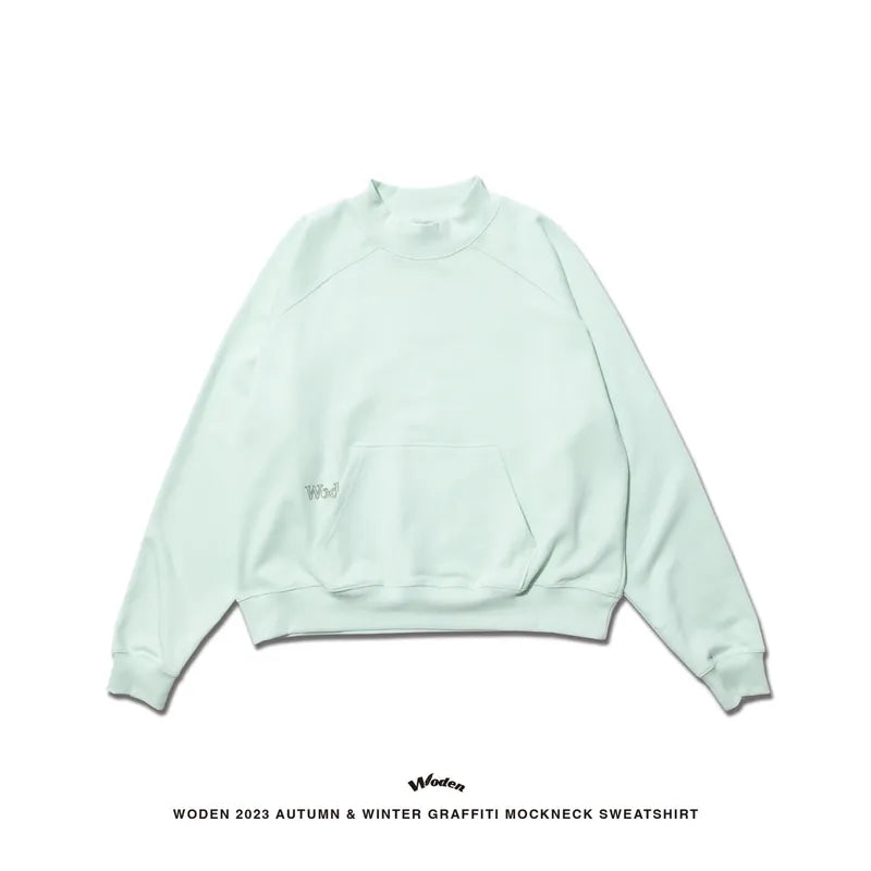 WODEN 2023 Autumn & Winter Graffiti Mockneck Sweatshirt