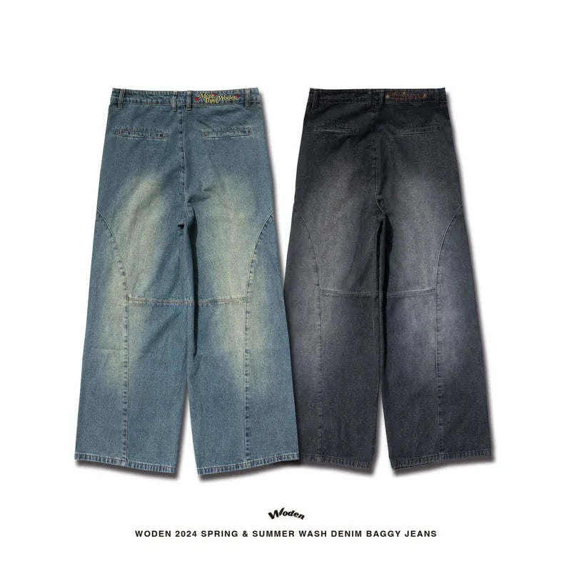 WODEN 2024 Spring & Summer Wash Denim Baggy Jeans