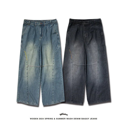 WODEN 2024 Spring & Summer Wash Denim Baggy Jeans
