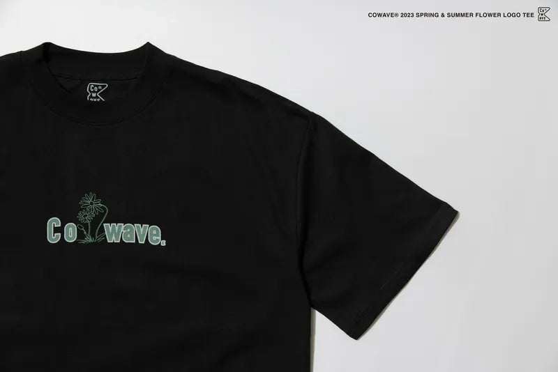 Cowave 2023 Spring & Summer Flower LOGO Tee 黑