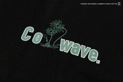 Cowave 2023 Spring & Summer Flower LOGO Tee 黑