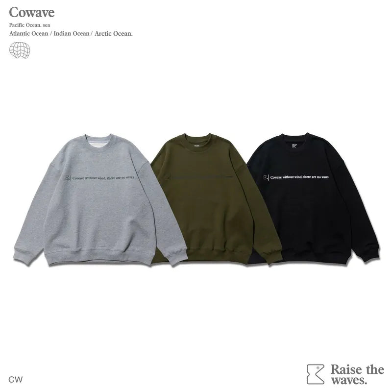 Cowave 2023-24 Fall & Winter Slogan font Sweatshirt