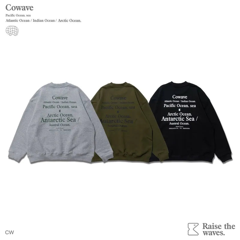 Cowave 2023-24 Fall & Winter Slogan font Sweatshirt