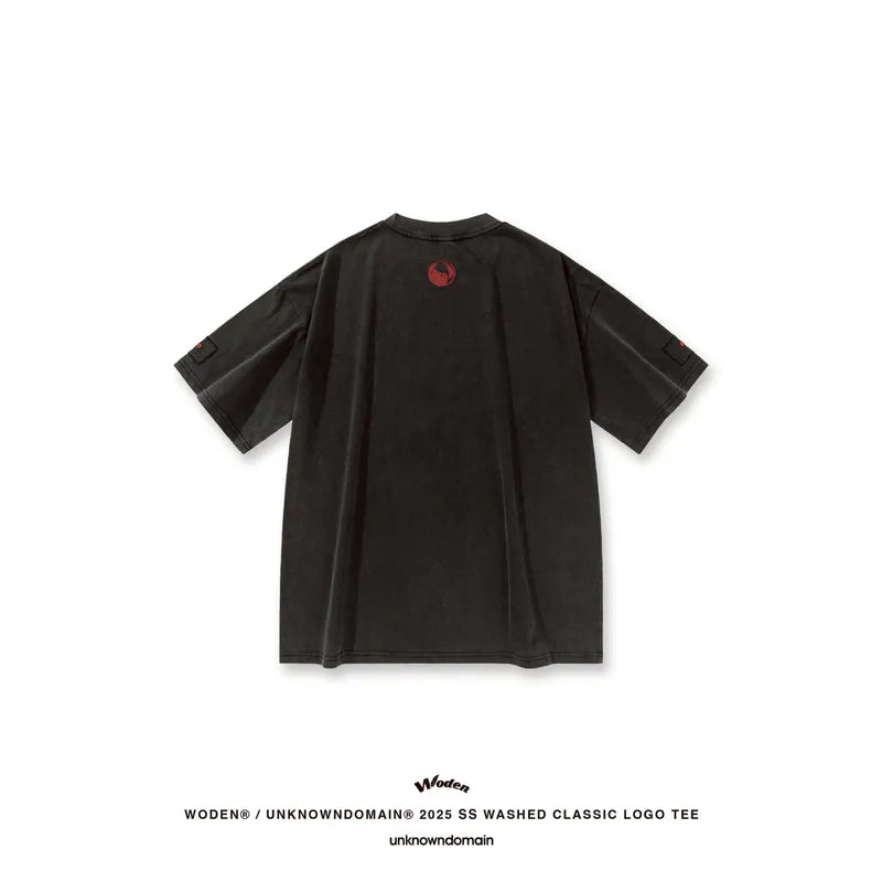 WD 25SS 070 X UD WASHED CLASSIC LOGO TEE