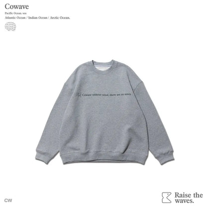 Cowave 2023-24 Fall & Winter Slogan font Sweatshirt