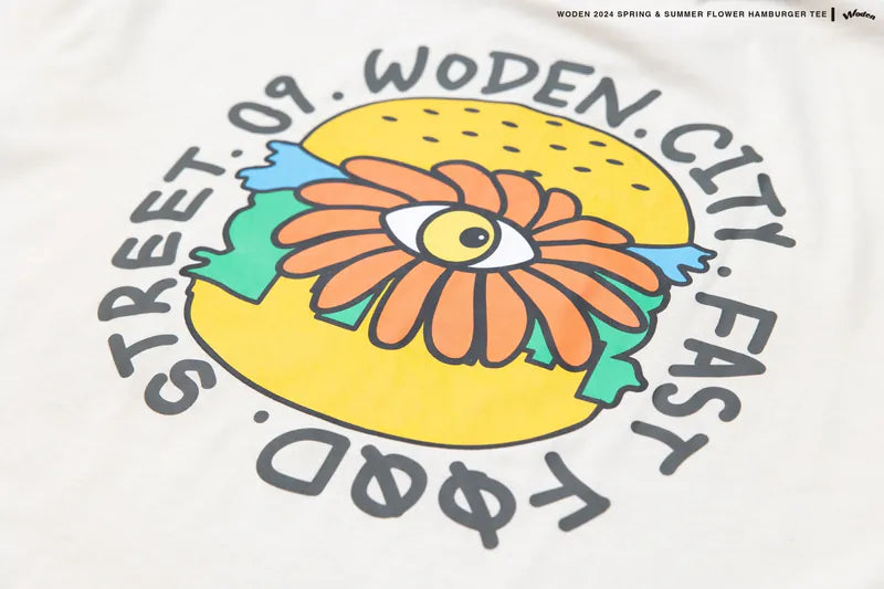 WODEN 2024 Spring & Summer 052 Flower Hamburger Tee