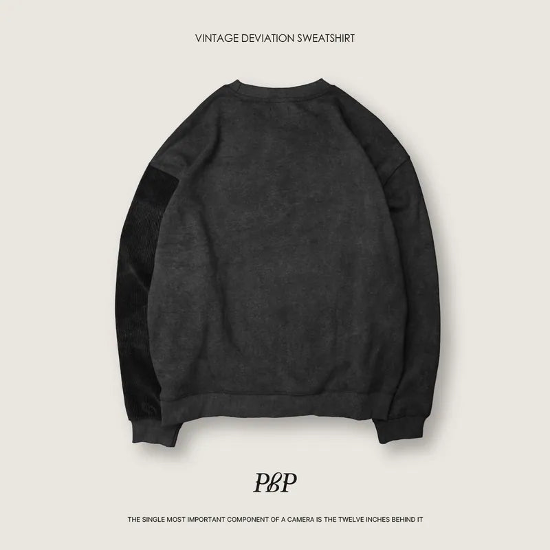 P.B.P - VINTAGE DEVIATION SWEATSHIRT - BLACK