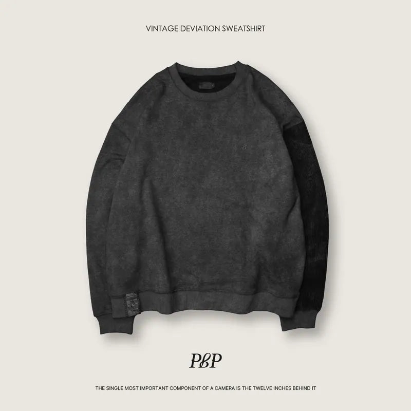 P.B.P - VINTAGE DEVIATION SWEATSHIRT - BLACK