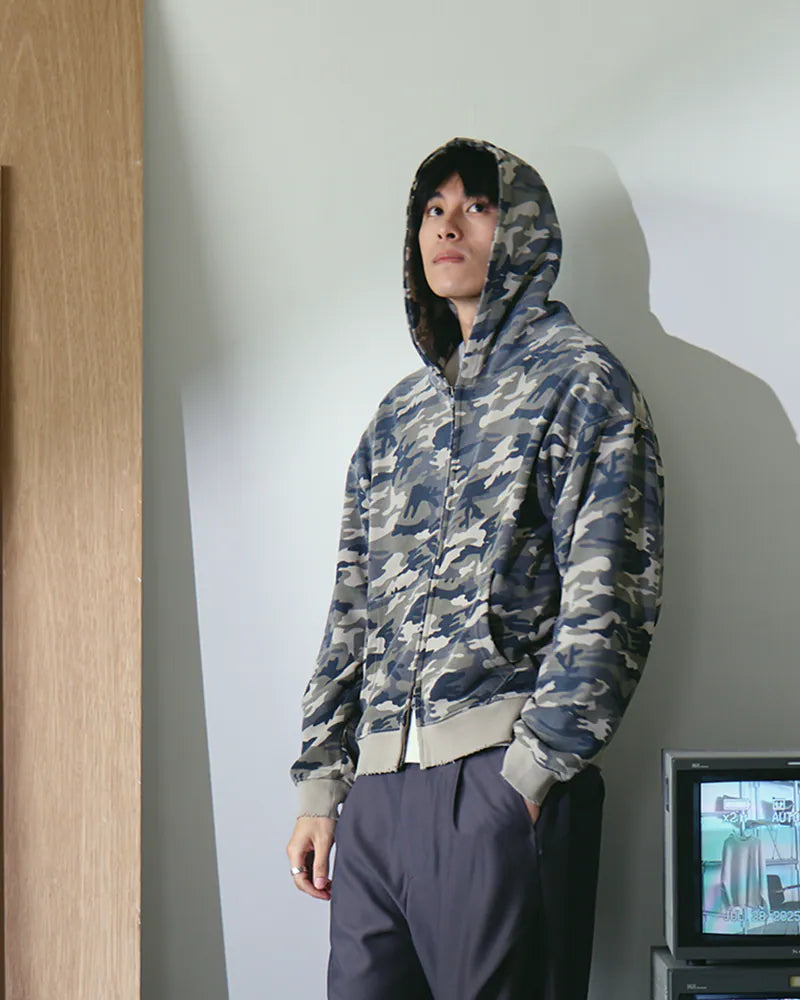 P.B.P - VINTAGE PATTERN HOODED JACKET - CAMO