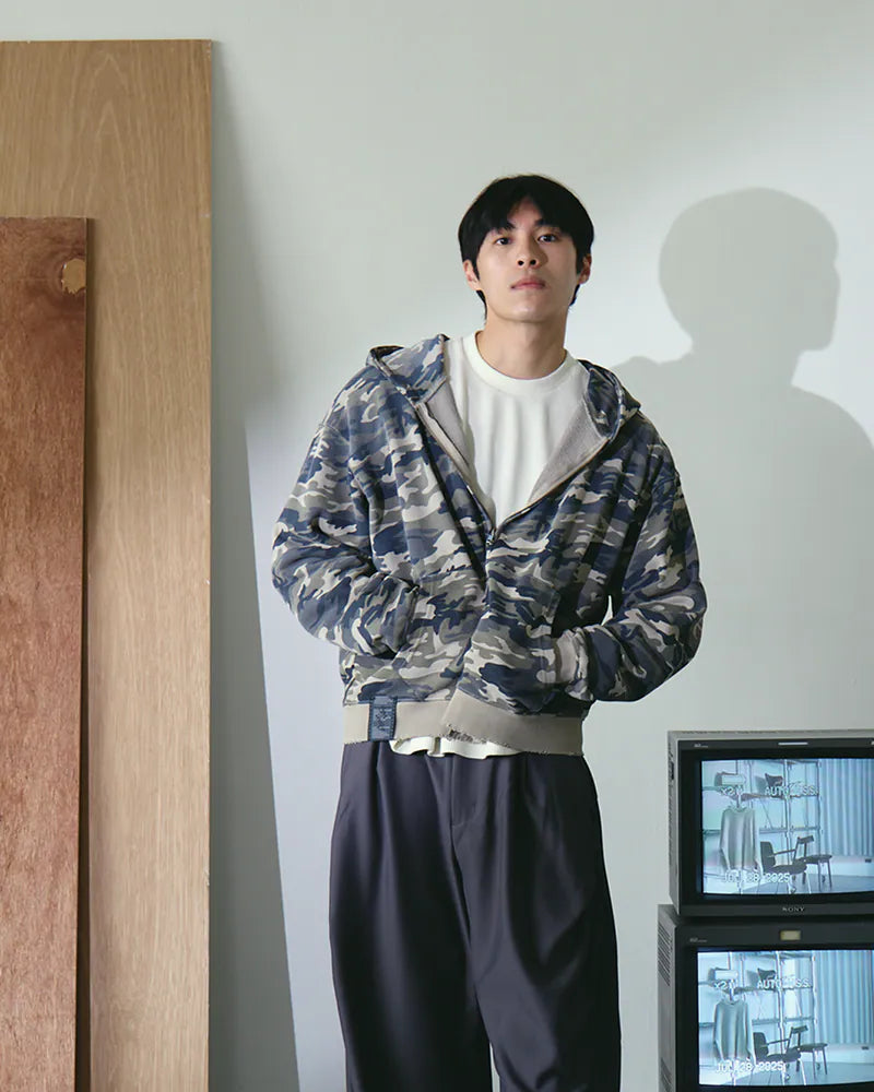 P.B.P - VINTAGE PATTERN HOODED JACKET - CAMO