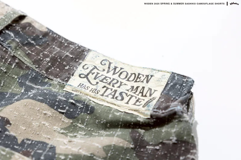 WODEN 2025 Spring & Summer 031 Sashiko Camouflage Shorts