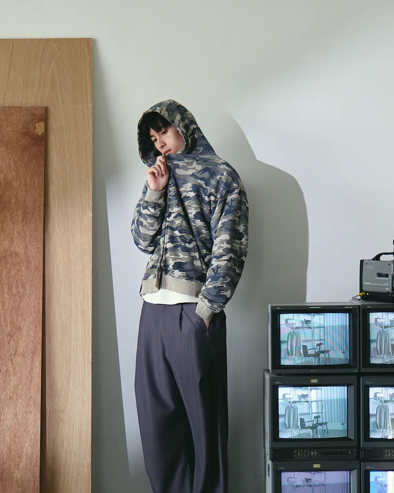 P.B.P - VINTAGE PATTERN HOODED JACKET - CAMO