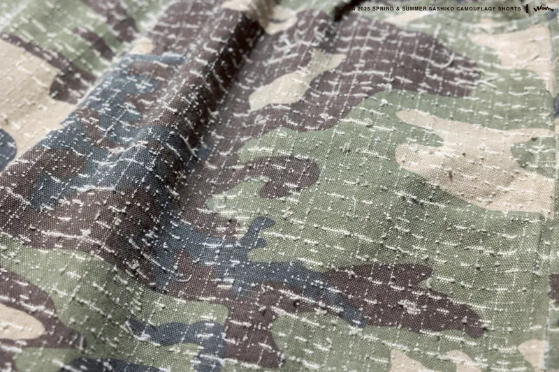 WODEN 2025 Spring & Summer 031 Sashiko Camouflage Shorts