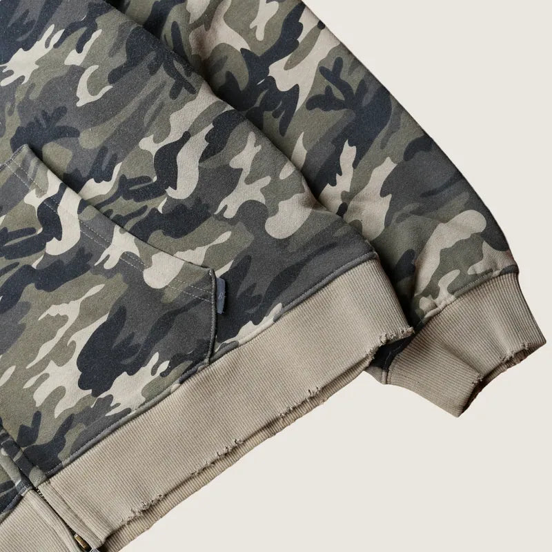 P.B.P - VINTAGE PATTERN HOODED JACKET - CAMO