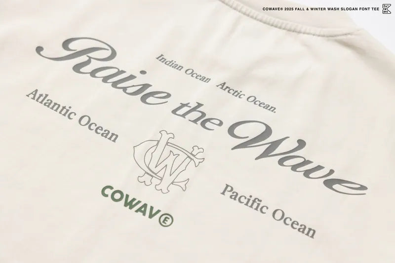 COWAVE® 2025 Fall & Winter Wash Slogan Font Tee