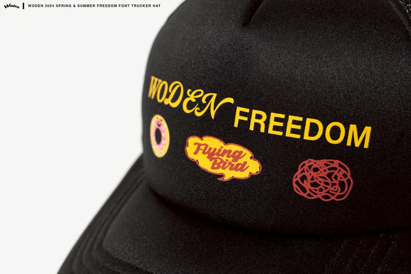 WODEN 2025 Spring & Summer 033 Freedom Font Trucker Hat