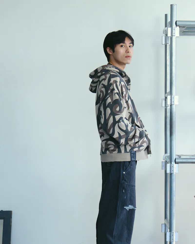 P.B.P - VINTAGE PATTERN HOODED JACKET - THORNS CAMO