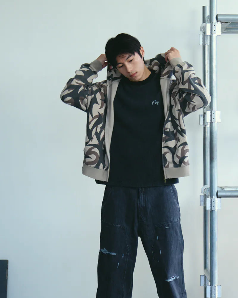 P.B.P - VINTAGE PATTERN HOODED JACKET - THORNS CAMO