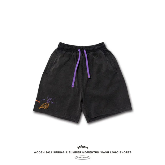 WODEN 2024 Spring & Summer 072 Momentum Wash LOGO Shorts