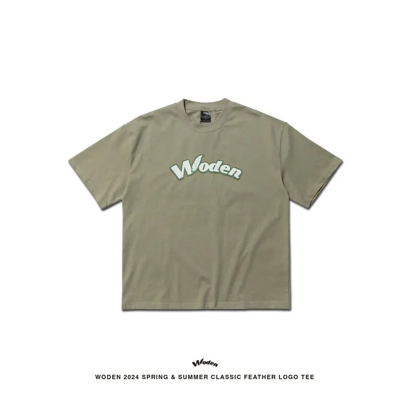 WODEN 2024 Spring & Summer 010 Classic Feather LOGO tee