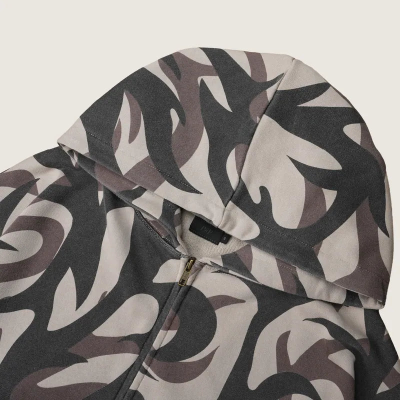 P.B.P - VINTAGE PATTERN HOODED JACKET - THORNS CAMO