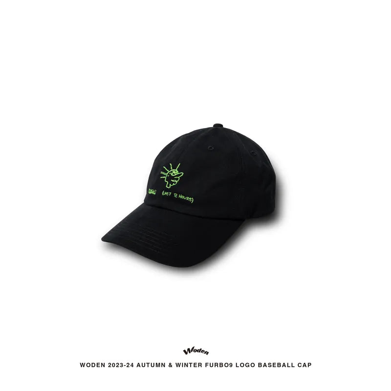 WODEN 2023-24 Autumn & Winter Furbo9 LOGO Baseball Cap 黑