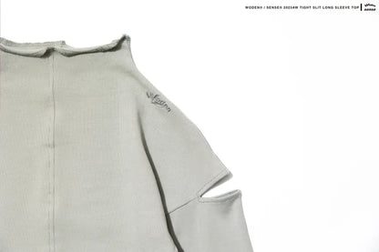 WODEN® / sense® 2023 Autumn & Winter 052 Tight slit long sleeve top