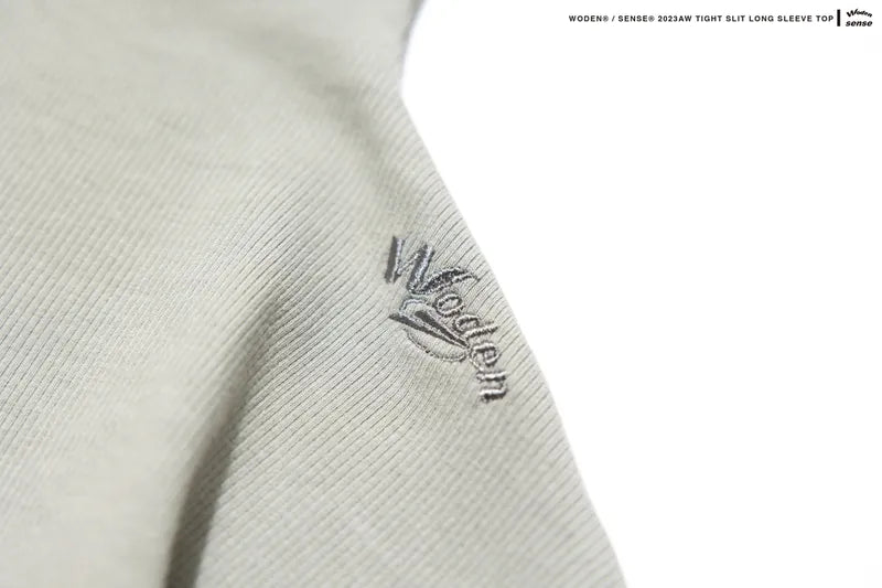 WODEN® / sense® 2023 Autumn & Winter 052 Tight slit long sleeve top