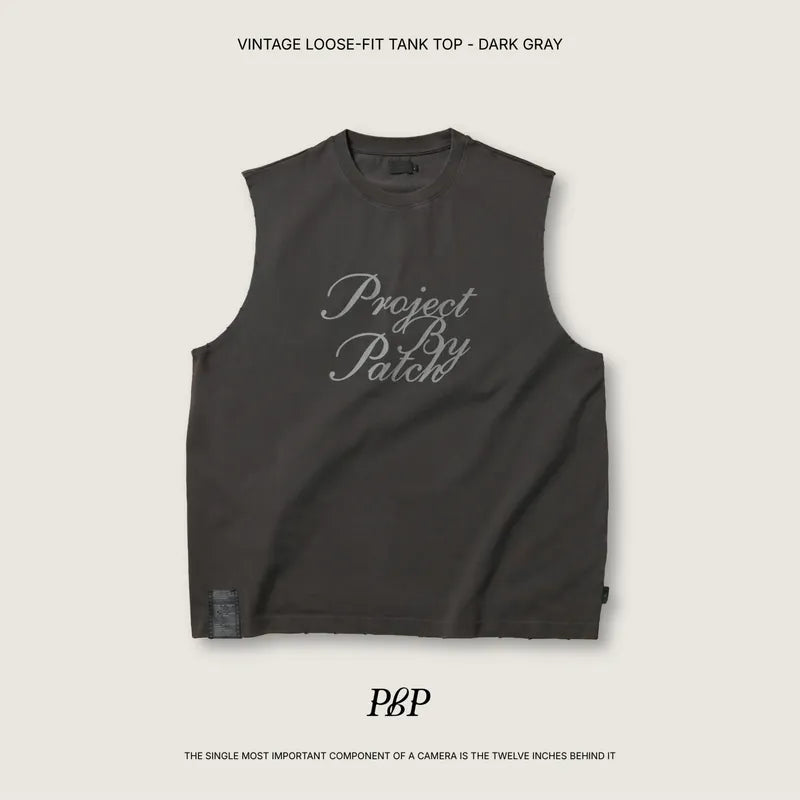 P.B.P VINTAGE LOOSE-FIT TANK TOP