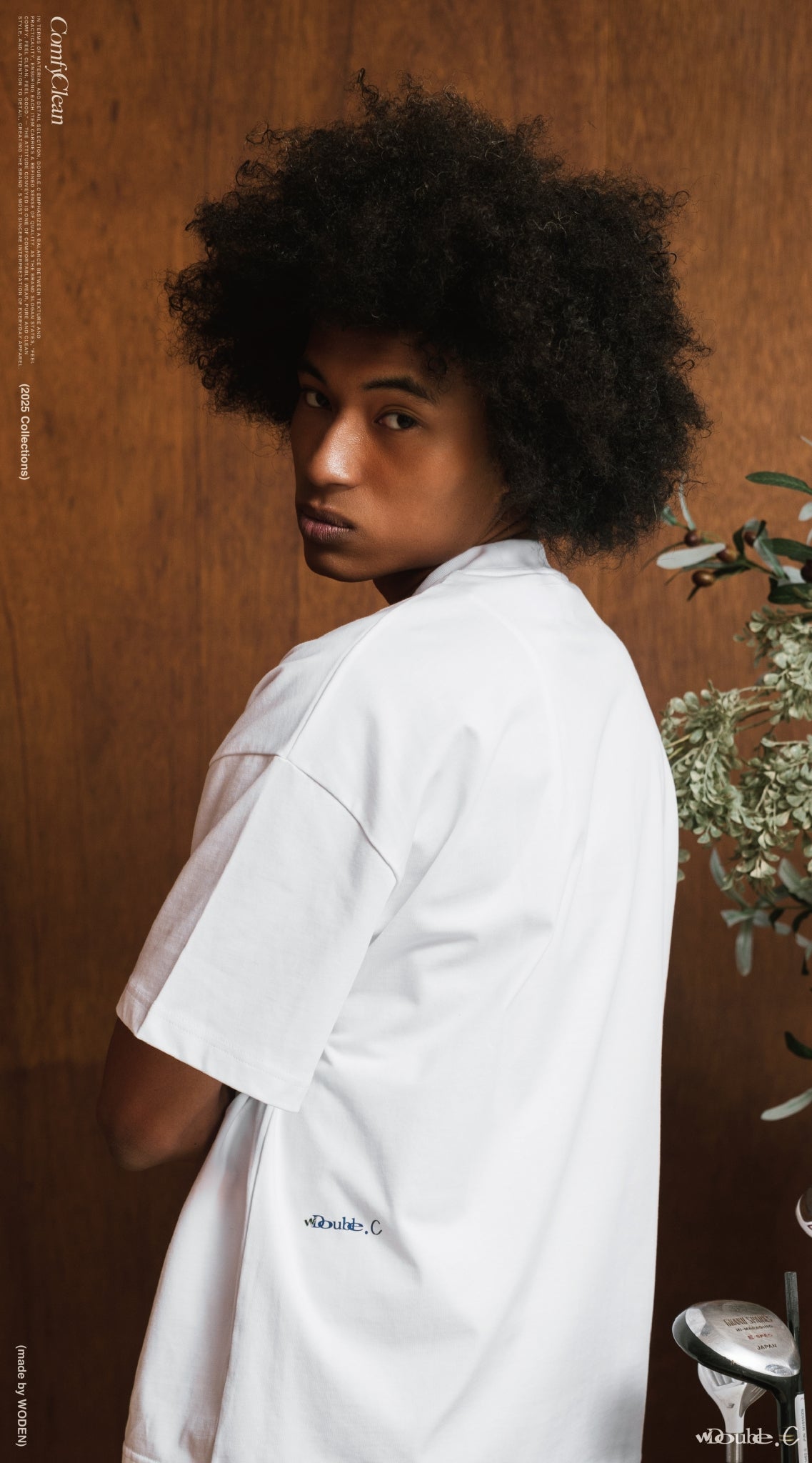 Double.C 2025 Fall & Winter ComfyClean Slogan Tee