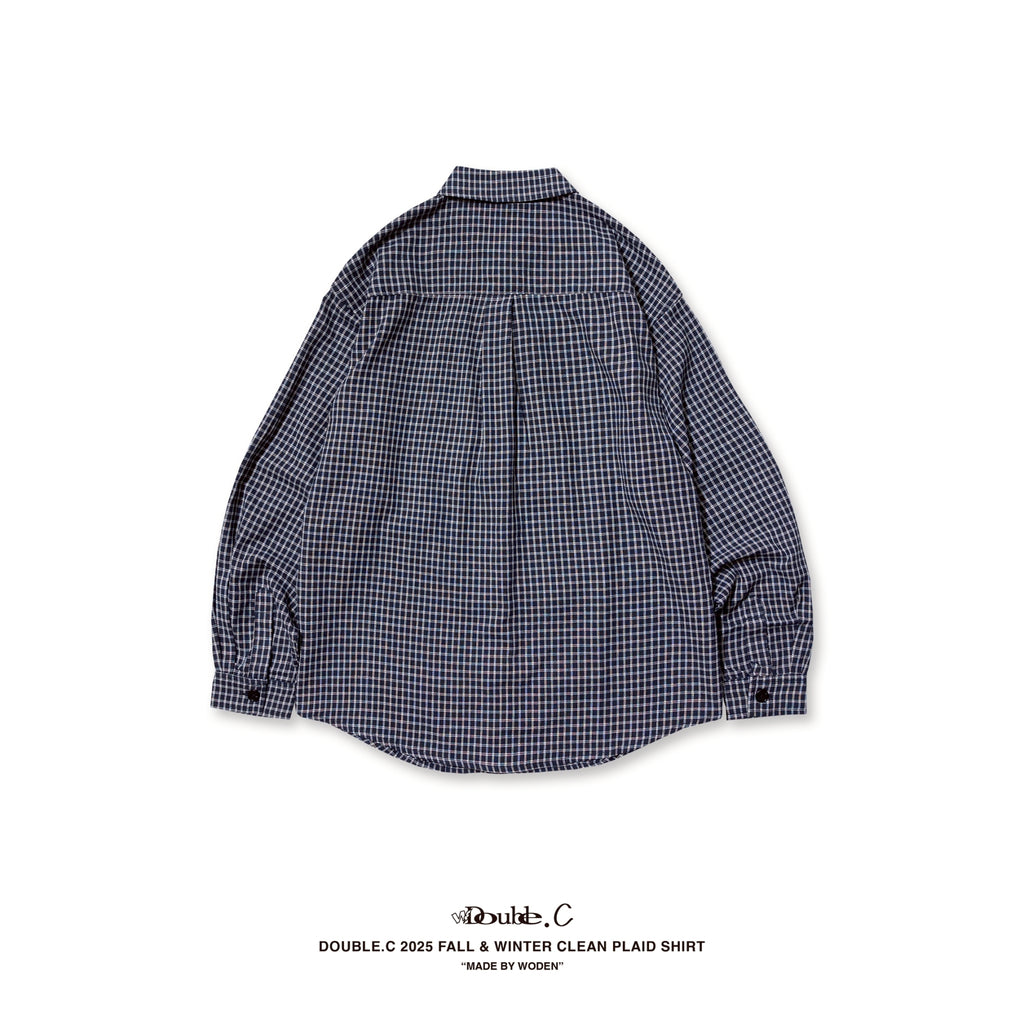 Double.C 2025 Fall & Winter Clean Plaid Shirt