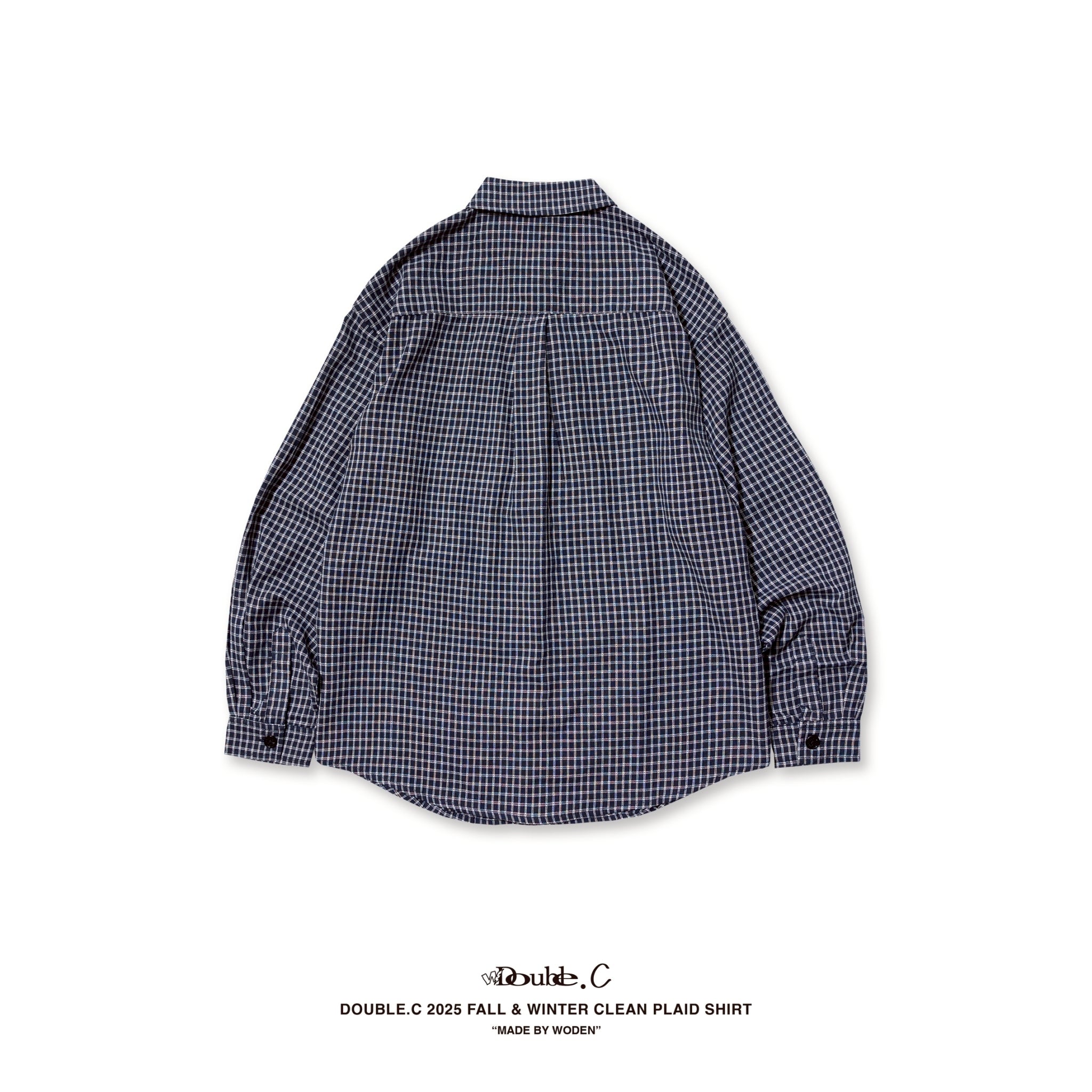 Double.C 2025 Fall & Winter Clean Plaid Shirt